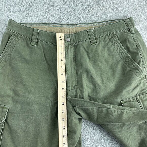 Columbia Cargo Shorts Mens 36W 12" Green Cotton/Polyester Casual Outdoor 5714 - Picture 8 of 11